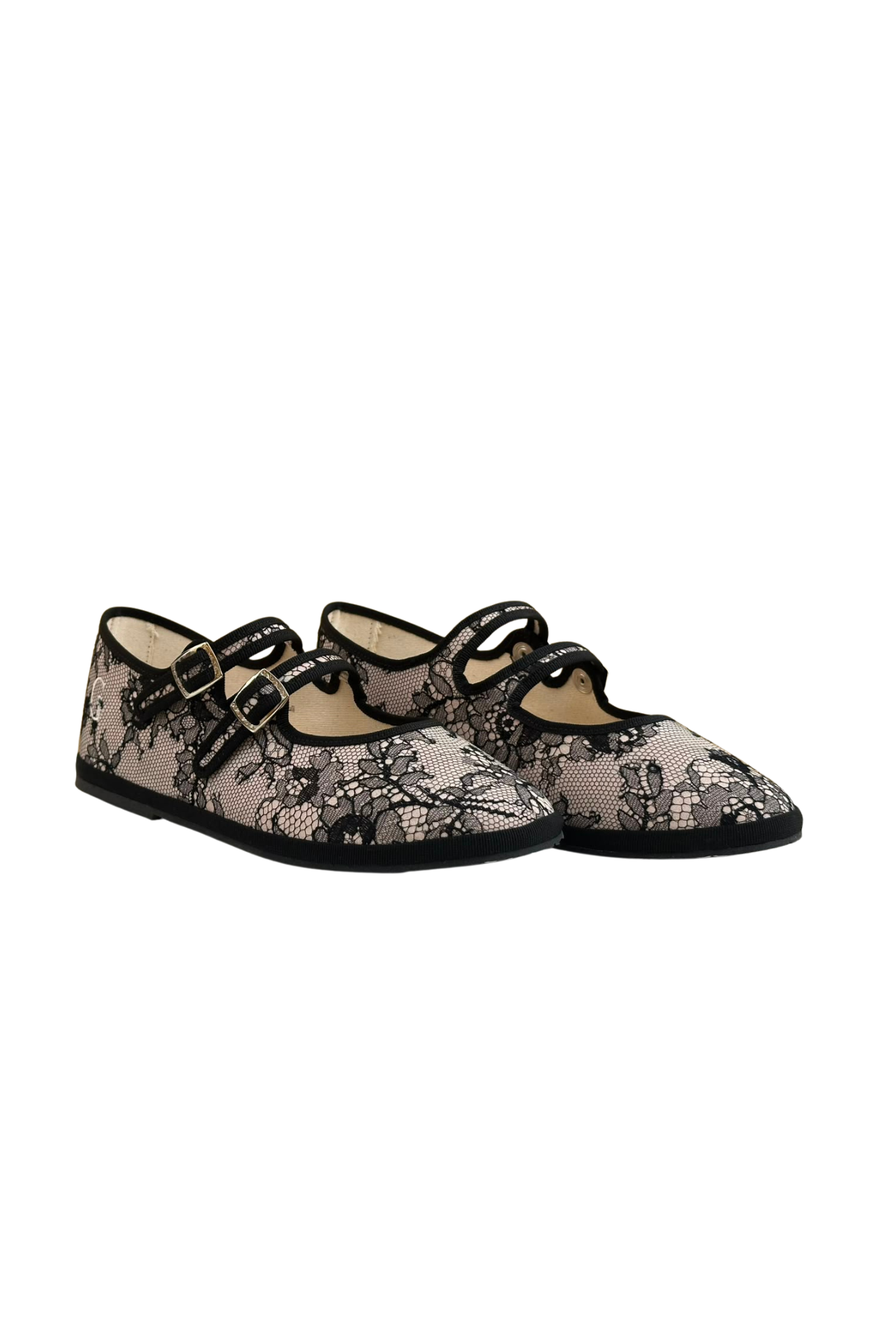 Made in Italy Gondolina Shoes Coron Mary Jane shoes in black lace, pair product view